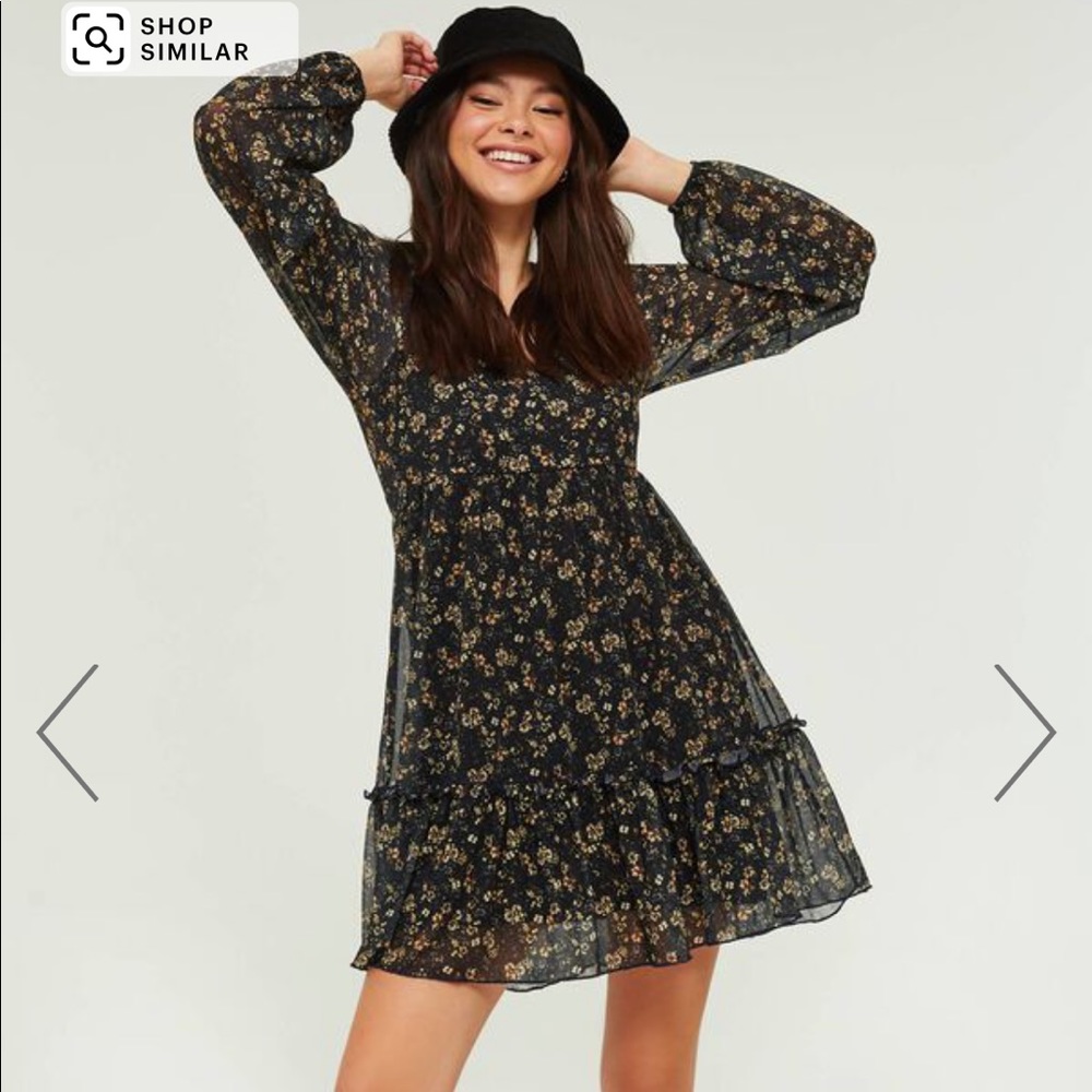 Floral mesh dress